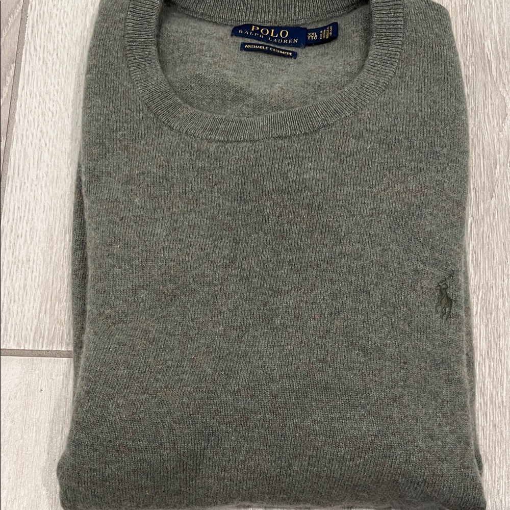 Polo Ralph Lauren Preppie Classic 
Cashmere Men's Crewneck Green Sweater-XXL-B/T - Picture 4 of 4